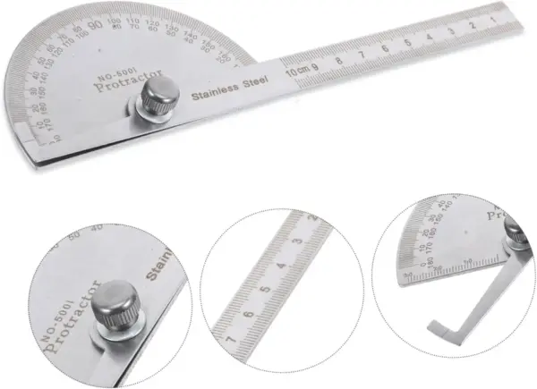 Stainless Steel Round Head Protractor Gauge - Image 4
