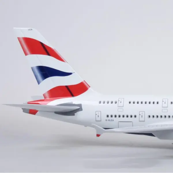 1:160 Scale Airbus A380 British Airline Model - Image 5