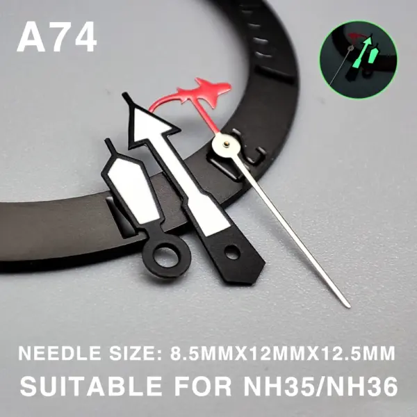 Green Luminous Watch Hands for NH35/36 Movement - Image 9