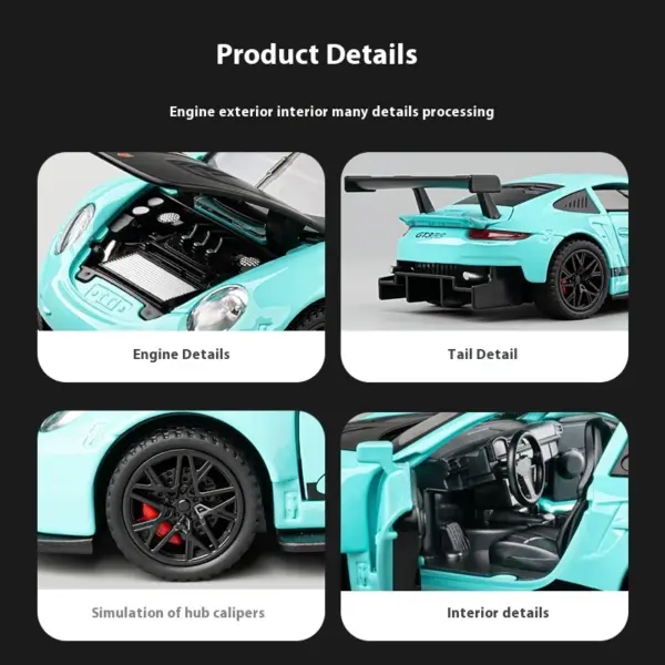 1:32 Scale Diecast GT3 RS Model Car - Image 6