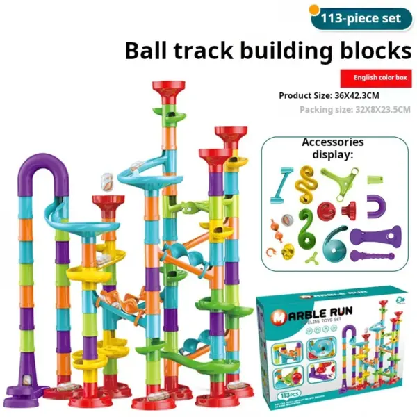 Building Blocks Marble Run Race Track Set - Image 7