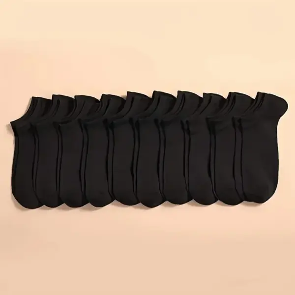 5 Pairs Low Cut Breathable Boat Socks - Image 3