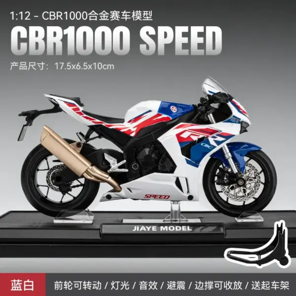 1:12 Honda CBR1000 Diecast Motorcycle Model - Image 7