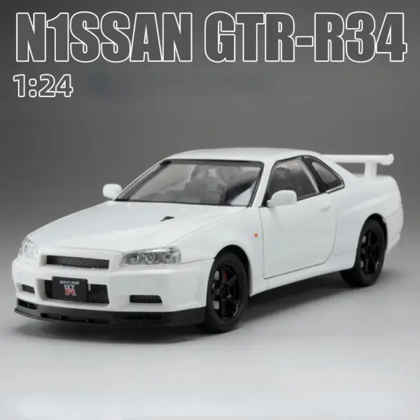 1:24 Nissan Skyline GTR R34 Diecast Model Car - Image 9