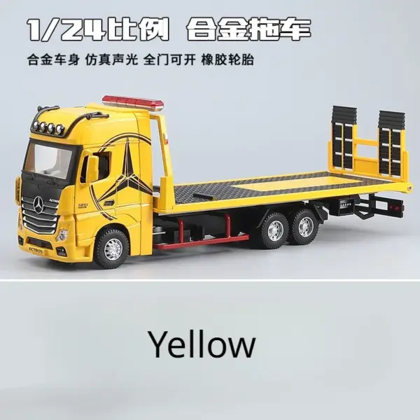 1:24 Scale Mercedes Benz Flatbed Truck Model - Image 13