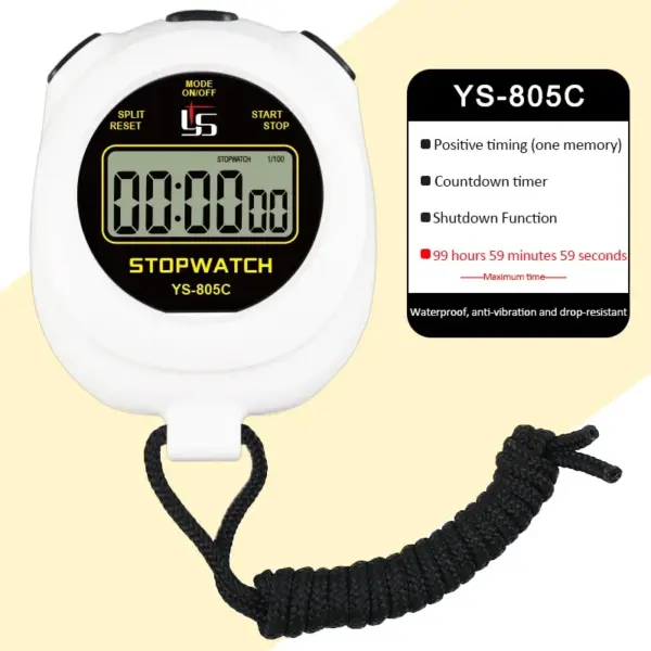 Waterproof Digital Stopwatch 0.01s Accuracy - Image 8