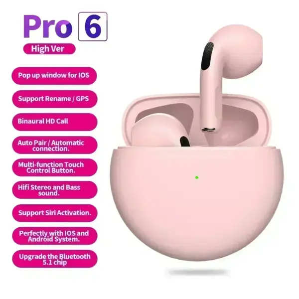 Air Pro 6 TWS Bluetooth Earbuds with Mic - Image 11