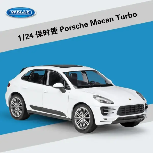 Porsche Macan Turbo 1:24 Diecast Model Car - Image 8