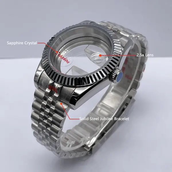 40mm Stainless Steel Watch Case for NH35/36 - Image 2