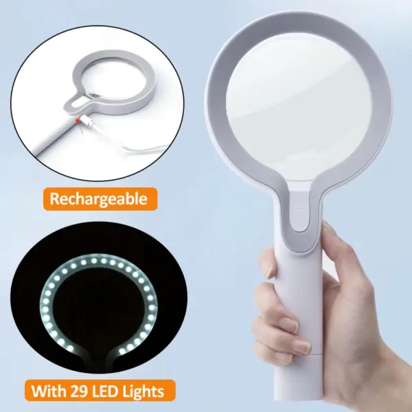 10X 25X LED Handheld Magnifying Glass