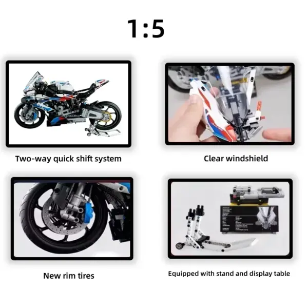 Motorcycle Assembly Building Block Puzzle 668PCS - Image 2