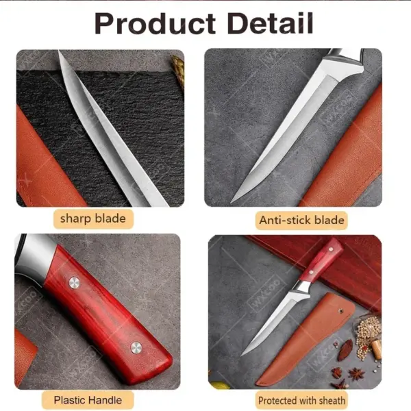 Stainless Steel Professional Boning Kitchen Knife - Image 3