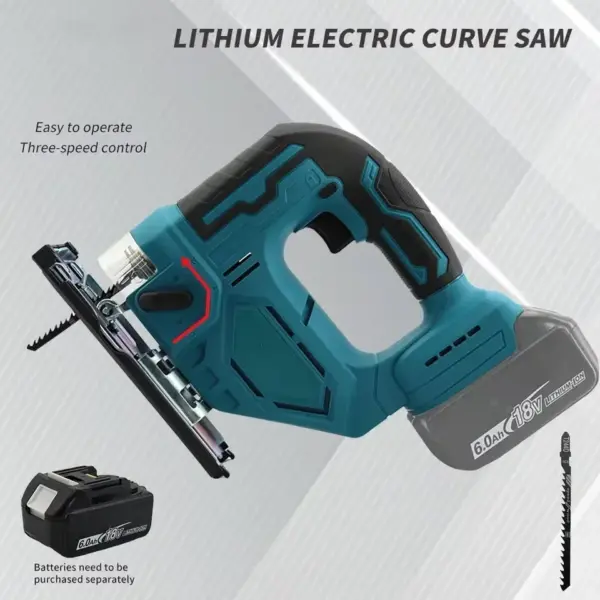 Cordless Electric Jigsaw 18V Woodworking Tool - Image 4