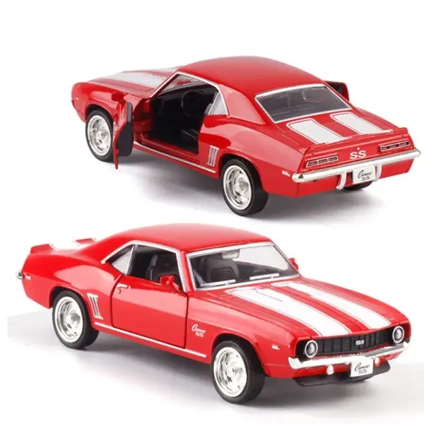 1:36 Vintage Matte Black Camaro SS Model - Image 3