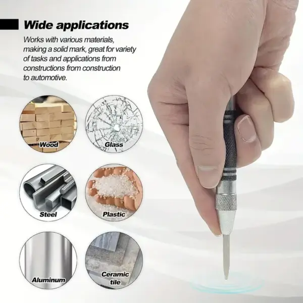 Automatic Steel Center Punch Tool for Wood Metal - Image 5