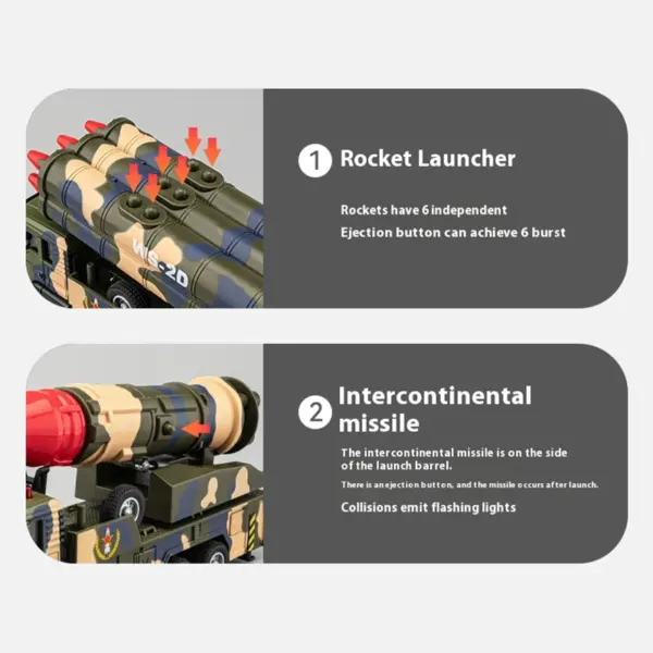 18cm Alloy Missile Launcher Toy Model - Image 6