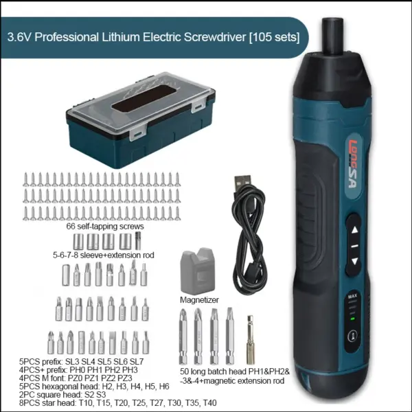 Rechargeable Cordless Electric Screwdriver Set - Image 7