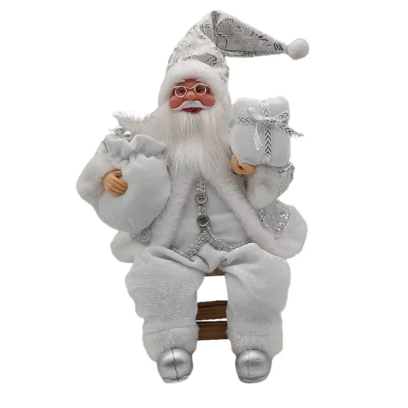 Santa Claus Sitting Decoration 14 Inch Figure 3 Santa Claus Sitting Decoration 14 Inch Figure - Image 3
