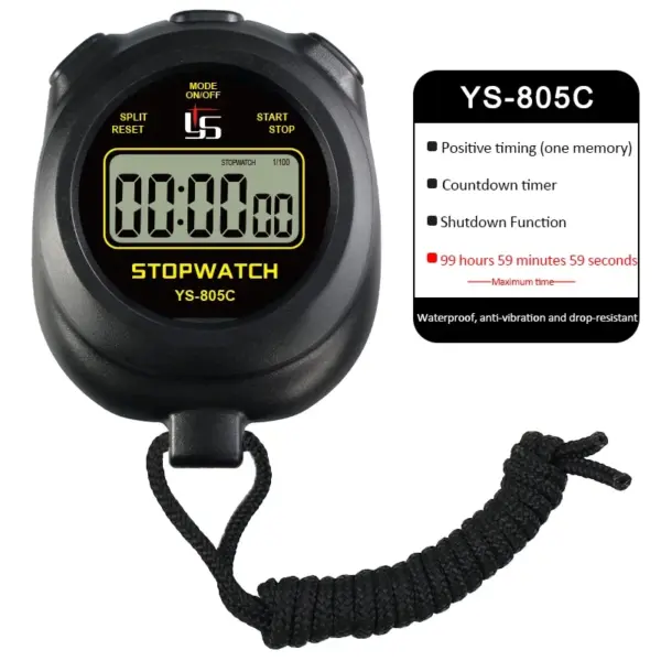 Waterproof Digital Stopwatch 0.01s Accuracy - Image 9