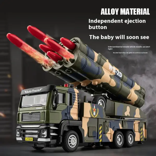 18cm Alloy Missile Launcher Toy Model - Image 4