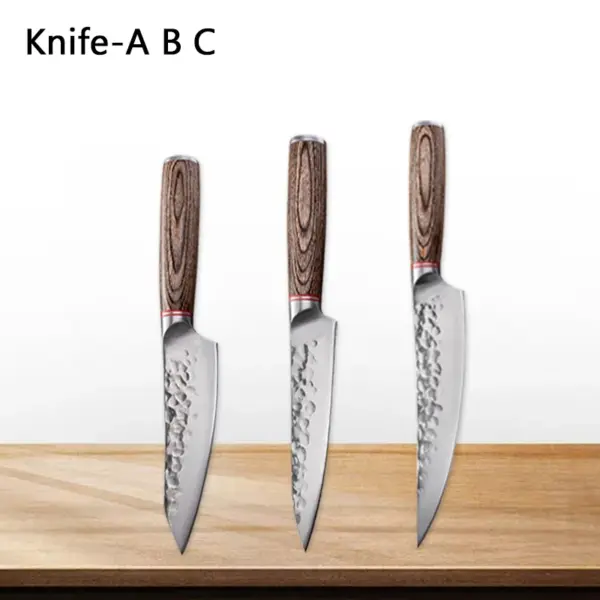 Stainless Steel Meat Cleaver and Paring Knife Set - Image 7