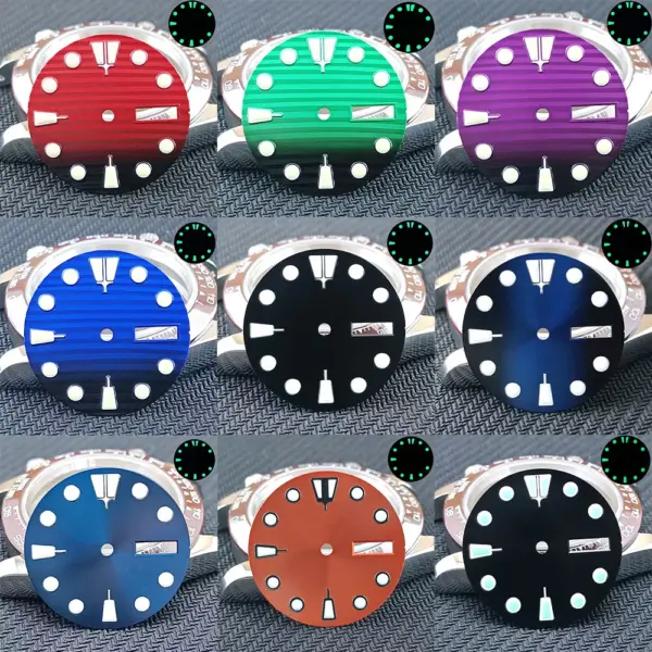 28.5mm Green Luminous Watch Dial for NH35/NH36