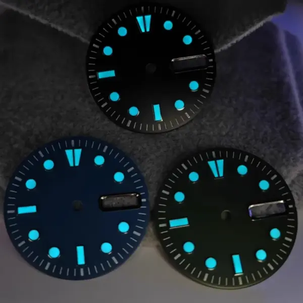 NH36 Watch Dial 28.5mm BGW9 Ice Blue - Image 2