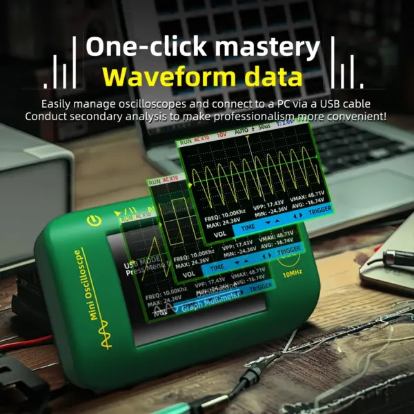 OT2 Mini Digital Oscilloscope Multimeter 10MHz - Image 5