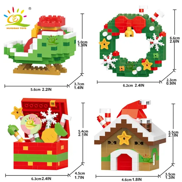 Christmas Elk Deer Santa Claus Building Blocks Set - Image 4