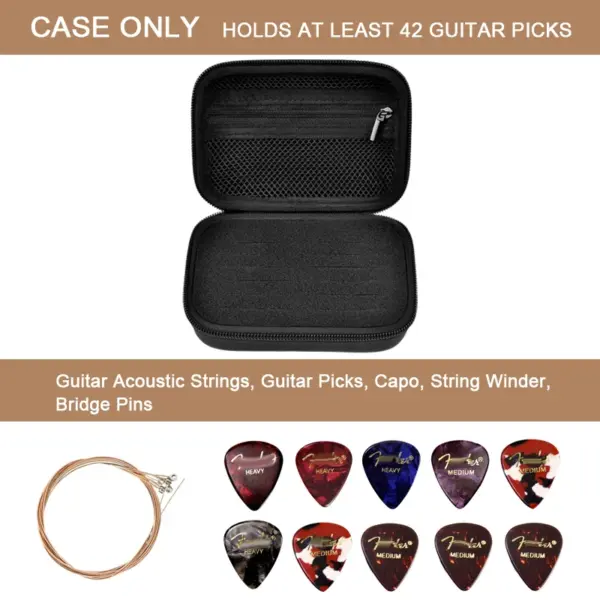 Guitar Pick Holder Case with Extra Pocket - Image 2