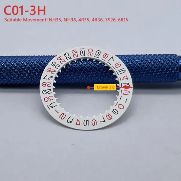 NH35 Date Wheel Disc Red-Black Design - Image 7