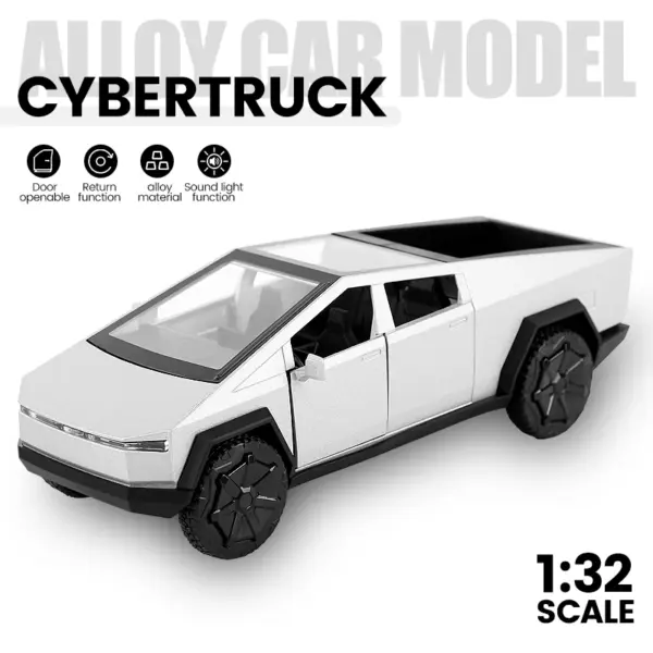 1:32 Scale Cybertruck Metal Diecast Model - Image 8