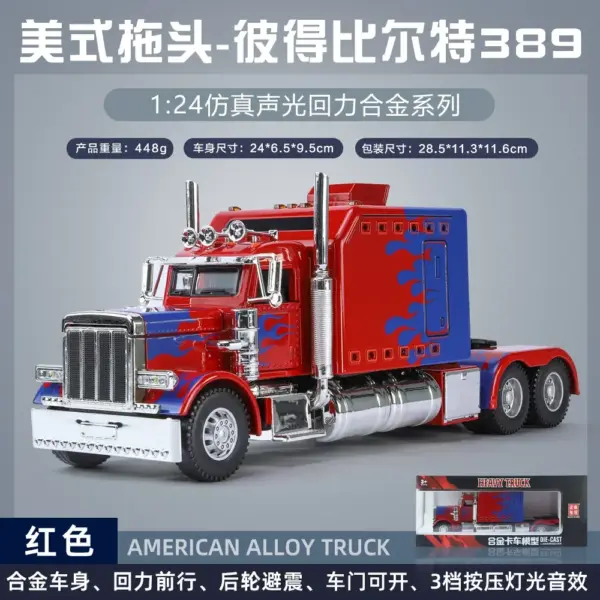 1:24 Peterbilt 389 Diecast Truck Model - Image 7