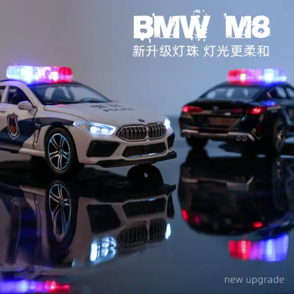 1:32 BMW M8 Alloy Police Car Model - Image 4