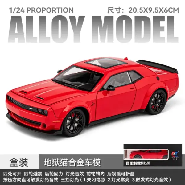 1:24 Scale Dodge Challenger Hellcat Model - Image 9
