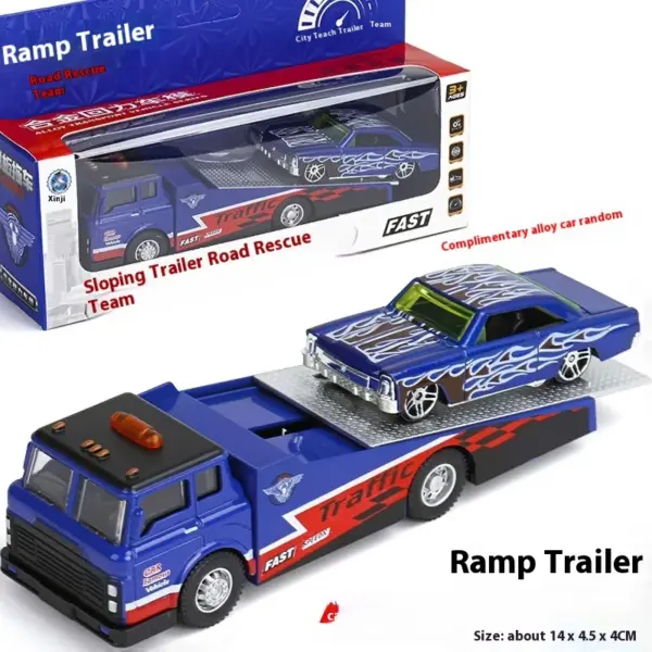 Kids' Alloy Ramp Tow Truck Model Toy