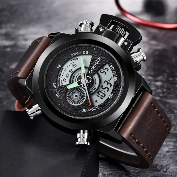 CURDDEN 7166 Dual Time Sports Watch - Image 4