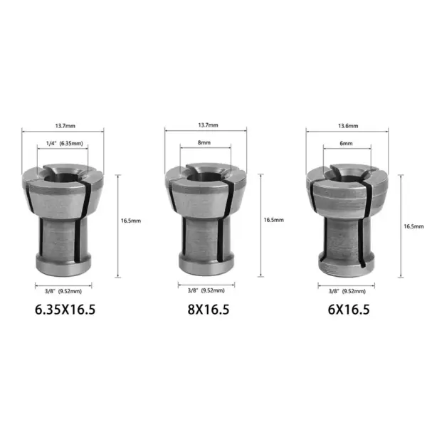 3pcs M17 Collet Chuck Adapter for Woodworking - Image 3