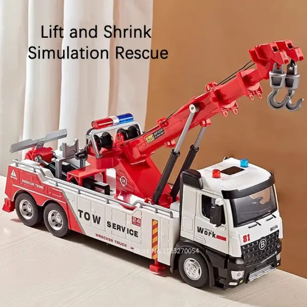 1:18 Alloy Rescue Truck Diecast Model Toy - Image 3