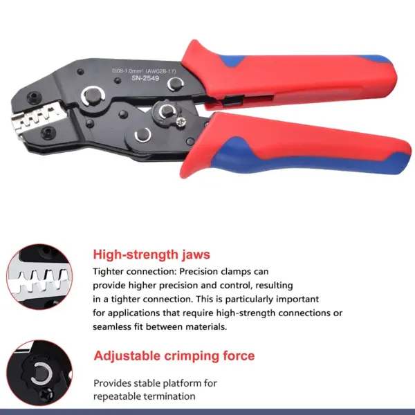 Ratcheting Crimping Tool for JST Dupont Terminals - Image 3