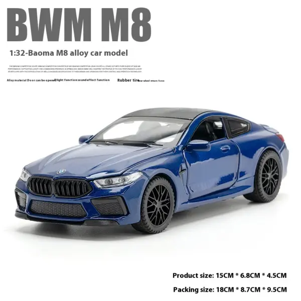 1:32 Scale M8 Alloy Car Model with Sound - Image 9