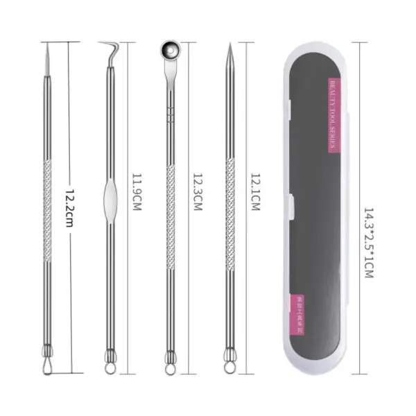 4PCS Stainless Steel Blackhead Remover Set - Image 3