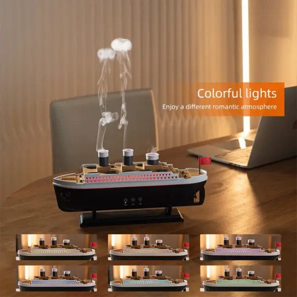 Humidifier Aromatherapy Ship Model with Remote - Image 3