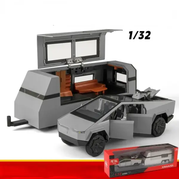 1:32 Tesla Cybertruck Diecast Model with Lights - Image 7