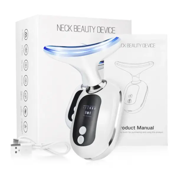 Neck and Face Lifting Massager with LED Lights - Image 7