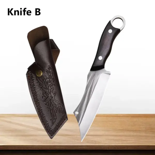 Professional Forged Chef Knife with Wooden Handle - Image 12