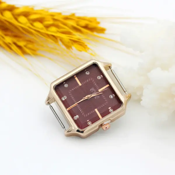 Rose Gold Square Watch Head 30mm 16mm Band - Image 18