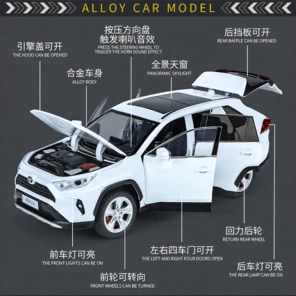 1:24 Toyota RAV4 Diecast Metal Model Car - Image 4