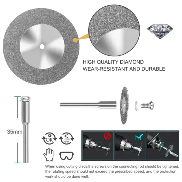 10pcs Diamond Mini Saw Blades for Dremel - Image 4
