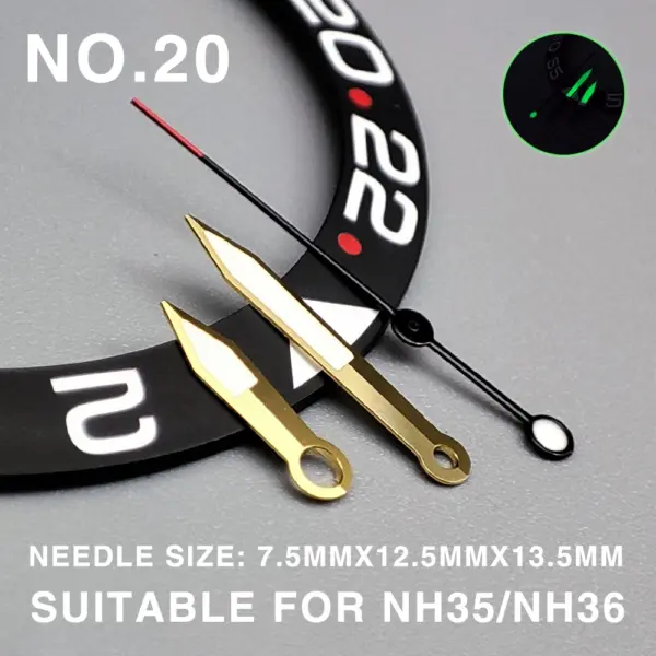 Green Luminous Watch Hands for NH35/NH36/4R - Image 3